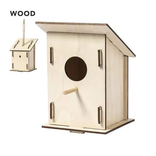 Pecker duurzaam houten vogelhuisje